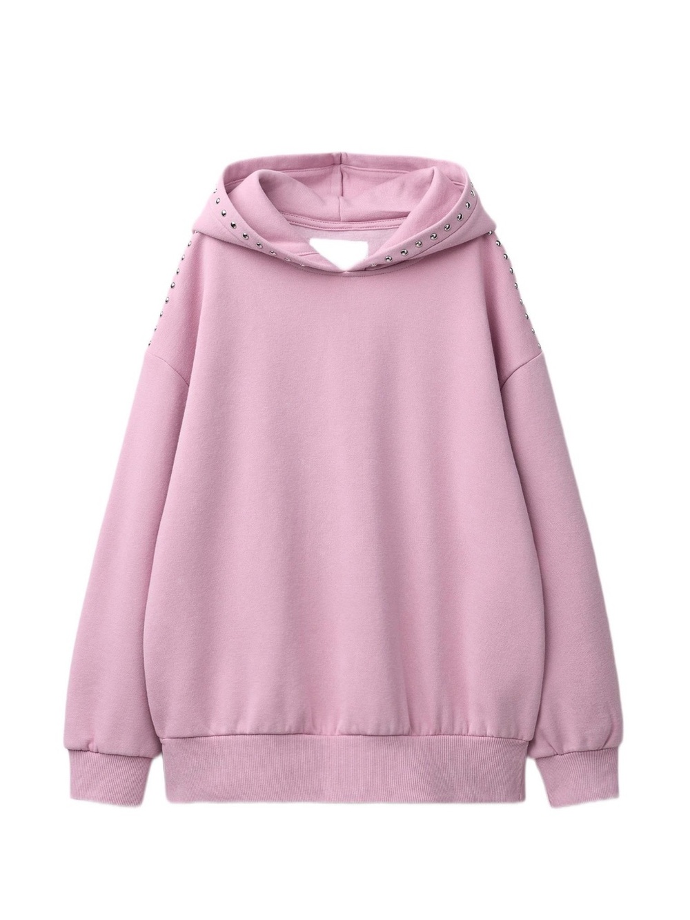 Zara Pink Studded Hoodie Sweatshirt Girls Size 9-10